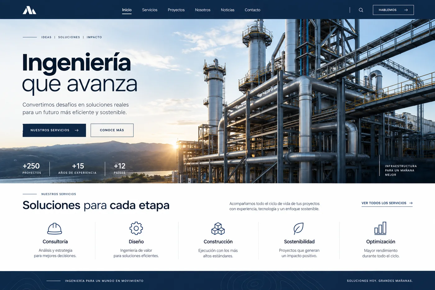 Ejemplo de web corporativa desarrollada por ZENY LABS
