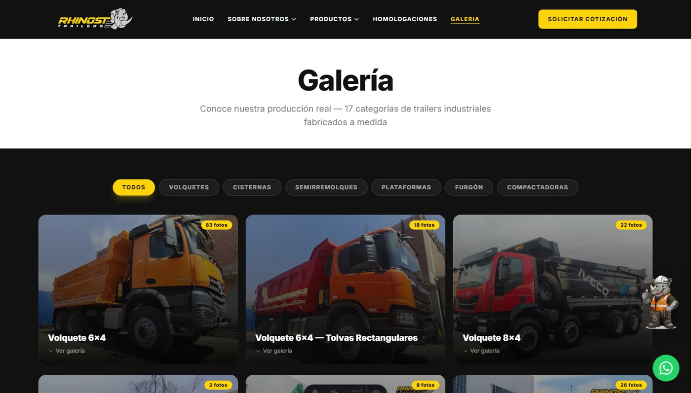Rhinost Trailers: de fotos en carpetas a un sitio que cotiza · Galería · 293 fotos